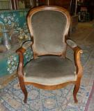 Fauteuil en noyer epoque Louis Philippe.JPG